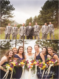 Navy and grey wedding party